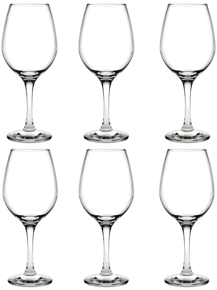 Jogo com 6 Taças de VInho em Cristal Titânio Veneza - Transparente - Visão 1