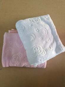 Kit With 2 3D Blankets For Baby Girl Boy Blanket High Relief Personalized Blanket Maternity - Pink and White 3D - View 2