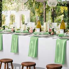 24 de șervețele de satin, șervețele pătrate de 45x45cm, șervețele de cină moi și mătăsoase, potrivite pentru nuntă, petrecere pentru copii, aranjarea mesei pentru petreceri de ziua de naștere, auriu roz