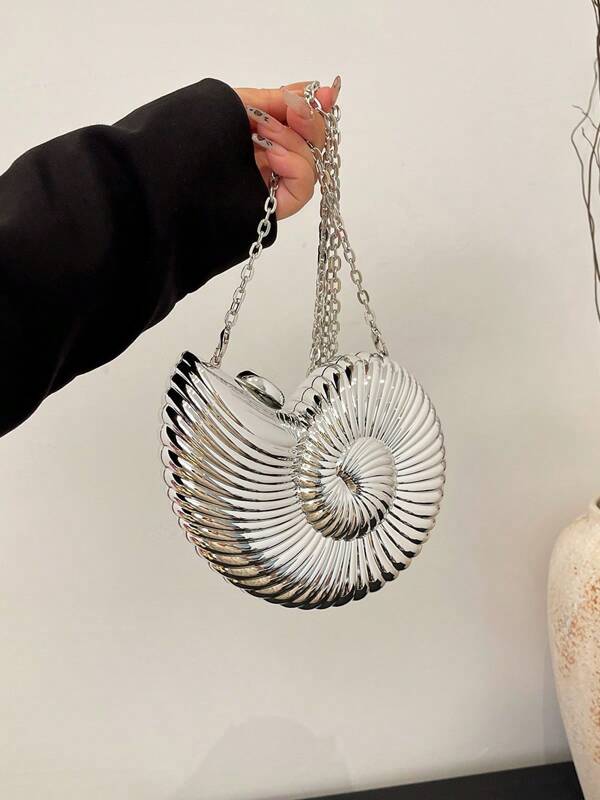 Conch Niche Design, Creative Acrylic Chain Bag, Women's Bag, Personalized Casual, Shoulder Bag, Snail Shape, Fashionable And Versatile Crossbody Bag, Suitable For Parties, Parties, Street Photography