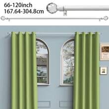 1 件优质水晶窗帘杆，适用于多种窗帘，安装简便，承重能力强，多种尺寸可选，适用于窗户，可调节窗帘杆，适用于卧室、客厅