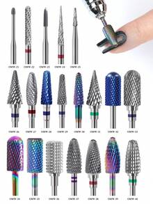 1pc Professional High Quality Tungsten Steel Nail Drill Bits Electric Grinding Machine Accessory Polishing Cutter Manicure Tool Supplies - Multicolor - View 1
