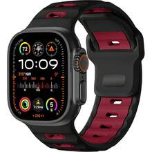 Color Blocking Sport Band Compatible With Apple Watch Ultra Men Women 49mm 46mm 45mm 44mm 42mm 41mm 40mm 38mm, Soft Silicone Strap Solo Loop Wrist Bands Compatible With IWatch Series 10 9 Ultra 2 SE 8 7 6 5 4 3 2 1