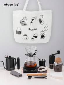 choxila Bộ pha cà phê 4 món/12 món/15 món, bao gồm túi đựng họa tiết cà phê, bộ ấm pha cà phê bằng tay, bộ pha cà phê nhỏ giọt, quà tặng ngày lễ, phụ kiện cà phê, thích hợp cho người yêu cà phê, có thể sử dụng khi cắm trại, họp mặt gia đình, uống trà chiều, văn phòng và các dịp khác. - bộ cà phê - Xem 2