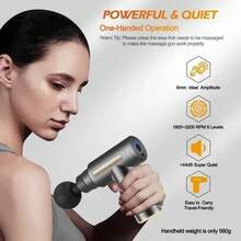 Muscle Massage Gun 6 Modes Electric Massagers - Black - View 3
