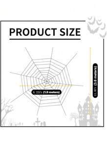 Decorațiune de Halloween cu pânză de păianjen, pânză de păianjen falsă rotundă gigantică pentru casă bântuită înfricoșătoare, Halloween, Halloween, petrecere de grădină în aer liber și interior, recuzită realistă cu sfoară de păianjen înfricoșător