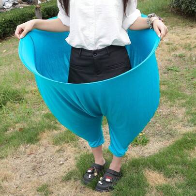 6 st/set nya mormorsbyxor gårdsspel, 1 spelbyxa + 4 bollar + 1 luftpump (slumpmässig färg)