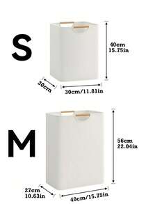 1 件可折叠洗衣篮，经典款式，多功能家居收纳盒，适用于卧室、浴室 - 米色 - 查看 11