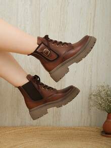 Women Ankle Boots & Booties - Camel - View 2
