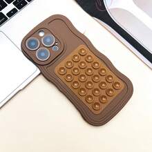 柔软硅胶手机壳,带吸盘,皮革纹理,兼容 17/17 Air/17 Pro/17 Pro Max/16/7/8/11/12/13/14/15/X/XR/Xs/Plus/Pro/Pro Max/SE2 - 咖啡 - 查看 5