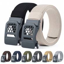 1 件男士自动扣弹性腰带，商务休闲装，户外高尔夫裤腰带，多种尺寸可选，长度可自由修剪休闲、商务、男朋友丈夫父亲爸爸男士礼物、日常穿着、时尚、青少年、户外、度假、运动、旅行、街头、波西米亚风、复古秋季、秋季、万圣节秋冬配饰，适合青少年、青年、男士、休闲、户外、运动、度假、毕业礼物、生日、日常穿着