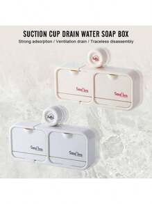 Porta-sabonete com Compartimento Duplo, Recipiente de Sabonete, Prato de Sabonete em Concha, Bandeja de Sabonete, Bandeja de Sabonete de Plástico, Porta-sabonete com Tampa, Porta-sabonete para Banheiro, Prato de Sabonete Anti-Estagnação de Água, Prato de Sabonete com Dupla Drenagem, Presentes de Formatura, Presentes de Festa, Presentes de Aniversário