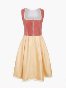 ii Women's Midi Velvet Dirndl Dress Oktoberfest Traditional Oktoberfest Outfit, Halloween