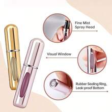 1 Piece Of Rose Red 5ml Refillable Perfume Spray Bottle, A Must-Have For Travel Home Decoration And Fragrance Lovers, Portable Travel Cosmetic Container, Mini Atomizing Spray Bottle, Valentine's Day Gift.