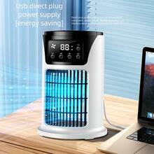 Portable Air Conditioner Fan Household USB Air Cooler 6H Timer Air Cooler Fan 6 Speeds Desktop 300ML Water Tank Air Conditioner