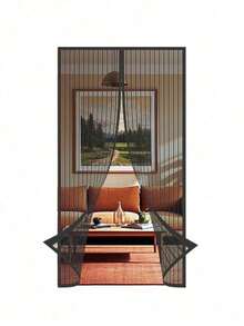 1 Set Puerta de pantalla magnética (se envía con chinchetas), cierre magnético de pantalla de puerta - mantiene alejados a los insectos y deja entrar la brisa, malla resistente - segura para mascotas y niños, funciona con puertas frontales y corredizas - Multicolor - Ver 6