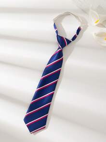 1 chiếc cà vạt kẻ sọc thời trang, phụ kiện cà vạt trơn, không nhăn, có thể điều chỉnh dành cho học sinh, biểu diễn, vest, áo sơ mi - Nhiều màu - Xem 7