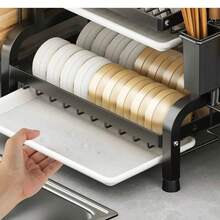 Stainless Steel Dish Drainer Organizer With 2 Tiers - 彩色 - 查看 5