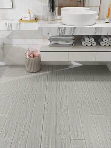 1 Roll Thick Self-Adhesive Floor Tile Sticker (Thickness: 0.25mm), Waterproof Anti-Slip Vinyl Flooring Decal, Suitable For Bathroom, Living Room, Bedroom, Kitchen, RV, Removable Wallpaper And Floor Sticker For Bedroom And Living Room, Home Decor, Kitchen Items - Thickened Light Gray - View 22