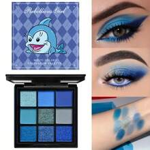 2pcs Blue Purple Eyeshadow Palette Set, Shimmer Glitter & Matte Shades, Enchantress Blue & Purple Violet Color Tone, Waterproof, Highly Pigmented, Smokey Sparkling Pressed Glitter, Colorful Party Stage Makeup For Music Festival - 彩色 - 查看 5