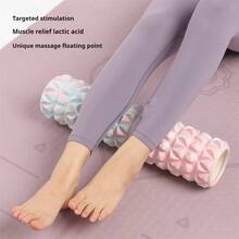 1个30*8厘米/45*12厘米迷彩泡沫轴，肌肉按摩，健身房瑜伽锻炼，肌肉放松，滚筒，户外运动，家庭普拉提，中空按摩工具 - 彩色 - 查看 5