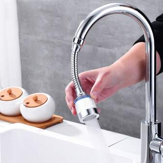 1 kraansproeier + 10 filterpatronen, spatbescherming voor keukenkraan, filter voor kraanwater thuis, universele draaibare waterbesparende kraanbeluchter