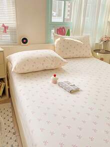 2 件 100% 涤纶粉色蝴蝶结印花枕套（不含枕芯），柔软舒适，适合所有季节 - 彩色 - 查看 4