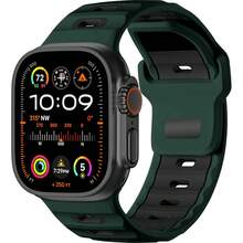 Color Blocking Sport Band Compatible With Apple Watch Ultra Men Women 49mm 46mm 45mm 44mm 42mm 41mm 40mm 38mm, Soft Silicone Strap Solo Loop Wrist Bands Compatible With IWatch Series 10 9 Ultra 2 SE 8 7 6 5 4 3 2 1
