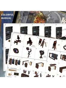 Book Nook Kit, 3D Wooden Puzzle, DIY Miniature House Kit For Book Nook Shelf Insert Decoration, Magic Book House Stand, Bookshelf - Gothic Castle - 查看 9