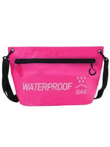 1 件 5L 防水干燥袋旅行手提包洗漱包游泳漂流皮划艇河流徒步旅行漂浮划船水袋，防水 PVC 运动包带拉链，可拆卸肩带，易于清洁，适合冒险旅行 - 完全防水，拉链开合，PVC 面料，字母图案 - 非常适合游泳、旅行和户外活动健身包跑步配件运动包女士 - 彩色 - 查看 8