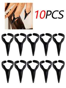 10/5/2pcs Black Alloy Hair Styling Tools Finger Ring Sectioning Clips Set, Hair Partition Shaping Device, Hair Accessory Decorative Rings, Hair Styling Tools, Slick Back Brush, Barber Accessories, Hair Dryer, Hair, Barber, Hair Tools, Hair Products,Hair Dryer,Hair, Accessories, Hair Products, Hair Tools, Hair Stuff, Hair Care, Curly Hair Brush, Barber, Barber Accessories, Hairdressing Equipment,Travel Essentials,Hairstyle,Hairdressing,Hair,Travel,Hair Products,Hair Tools,Hair Stuff,Barber,Barber Accessories,Barbershop,Hairdressing Equipment