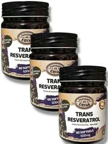 Trans Resveratrol 95% Pure 600mg 60 Softgels Herb Garden - Otros - Ver 4