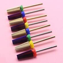 Easy Nail Double Hand Use 5 In 1 Tungsten Steel Nail Milling Drill Bits, Multi-Functional Carbide With High Hardness For Long-Term Gel Removal, 2.35mm Shank Diameter