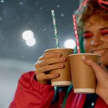 25pcs/100pcs Multicolor Mixed Red Color Paper Straws, Disposable Paper Straws With Various Patterns, 100pcs Set, Suitable For Holidays, Parties, Wedding, Anniversary, Decorative Straws For Beverages Like Milk Tea, Coffee, Juice