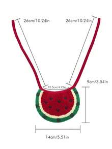 1pc Pet Watermelon Shaped Embroidered Bib, Suitable For Small Dogs And Cats - Multicolor - View 7