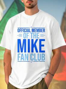 OFFICIAL MEMBER OF THE MIKE FAN CLUB Maglietta Uomo Cotone Moda Casual Estiva T Shirt Regalo Divertente Idea Originale Fan Stile Unico Comfort Morbida Offerta Imperdibile