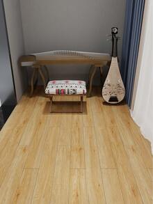 1卷米色加厚自粘地板砖贴纸(厚度:0.18毫米),防水防滑乙烯基地板贴,自粘式,适用于浴室、客厅、卧室、厨房、房车等场所,也适用于卧室和客厅,加厚防滑可移除墙纸,卧室装饰,家居装饰,厨房用品,卧室地毯 - 米黃色 - 查看 17