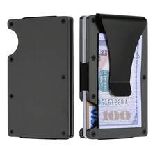 1 Or 2-Pack: RFID Blocking Slim Credit Card Holder Wallet For Men – Minimalist, Scratch-Resistant, With Removable Money Clip | Modern, Durable, Everyday Carry - Đen / 1-Gói - Xem 2