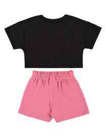 Conjunto Blusa e Short Clochard Infantil Guloseima - Preto - Visão 3