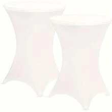 2 件/套涤纶弹力桌布 - 可水洗、抗皱，适合派对、宴会和餐厅使用 - 彩色 - 查看 9