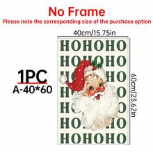 1 Impressão de Papai Noel, Decoração de Lareira de Natal, Slogan de Natal "Ho Ho Ho", Pôster de Inverno, Arte de Parede de Natal Vintage para Imprimir, Decoração Festiva de Quarto, Arte de Parede em Tela, Pôster de Quarto, Decoração de Casa, Decoração Estética de Quarto, Suprimentos para Decoração de Quarto. Moldura Opcional Disponível. - 1PC - Ver 17