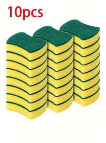 3/5/10/20pcs Cleaning Sponge, Scouring Pad, Square Dish Cloths, Simple Style Dish Towel, Cleaning Cloth For Sink Or Kitchen Stove, Antibacterial Washable Cleaning Brush, Kitchen Stuff Kitchen Cleaning Gadget