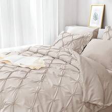 Comforter Set Pieces, Beige Bed In A Bag Comforter Set Bedroom, Bedding Comforter Sets With Comforter, Sheets,Ruffled Shams & Pillowcases - Màu be - Xem 8