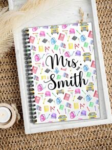 定制个性化教师笔记本、教师螺旋装订笔记本、教师退休礼物、开学第一天礼物、教师答谢礼物、男孩女孩礼物、学校必需品、儿童礼物 - 文具 - 查看 8