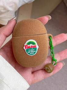 1 件逼真的猕猴桃设计保护壳，适用于 Pro 2、 4、 3、Apple 无线蓝牙 1/2、硅胶套（不含耳机）