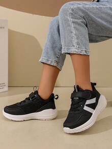 2026儿童春夏秋季学生跑步鞋，低帮双层网面运动鞋，幼儿网面鞋，女童休闲透气运动鞋 - 黑色 - 查看 3