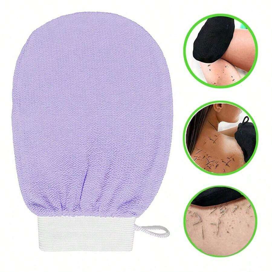 Korean Exfoliating Gloves (1 Set) Exfoliating Gloves Visibly Removes Dead Skin, Ideal For Spray Tan Or Pilosebaceous Keratosis, Body Scrub Made Of 100% Viscose Fibers,Bag,Organizer,Storage,Hair Clips