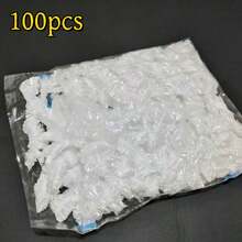 100 piezas de bolsas de almacenamiento de alimentos de plástico con banda elástica, desechables y extensibles, adecuadas para tazones y platos de cocina