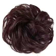 LYSW Haargummi für Dutt-Frisuren für Frauen, lässiger halber Dutt Doppel-Pferdeschwanz Blüten-Haarband, flauschiger natürlicher Fake-Haar-Dutt Haaraccessoires HA2727, Haargummi Haarbänder Kopfschmuck Gummibänder Haargummis, Festival, Party - Verschiedenfarbig - Übersicht 9