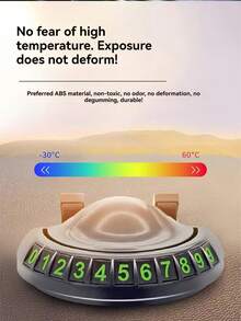 1pc Black Multifunctional Rotatable Car Dashboard Phone Holder, 360° Rotating Car Phone Clip Mount, Adhesive Navigation Bracket - Black - View 6